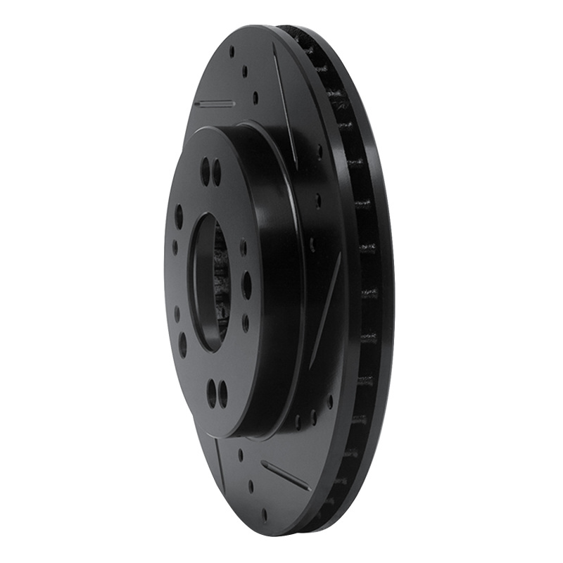 Chrysler SEBRING Brake Rotor (1) - Front Right - R1 Concepts - Drilled & Slotted - Black - `90-`05